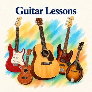 Guitar music lessons at Red Barn Music School